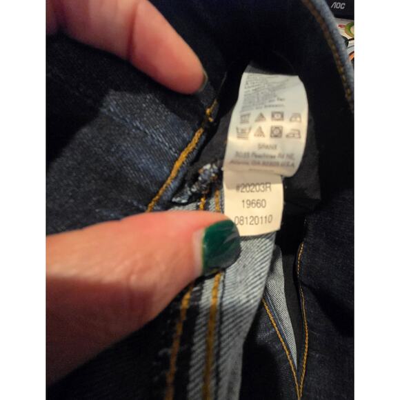 Spanx Sz M Jeans Distressed SKINNY Ankle Length Stretchy Pull raw hem - Picture 5 of 7